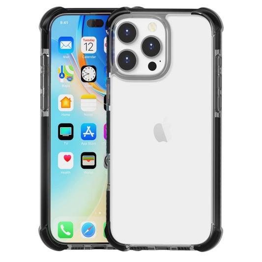 For iPhone 16 Pro - Clear & All Black