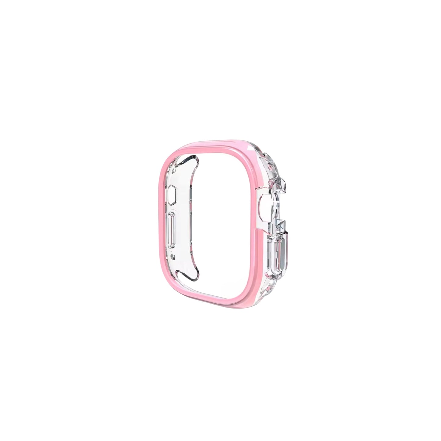 Case For Smart Watch 45mm / Clear & Pink