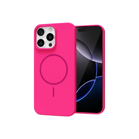 For Iphone 16 Pro Silicone MagSafe Case- Hot Pink