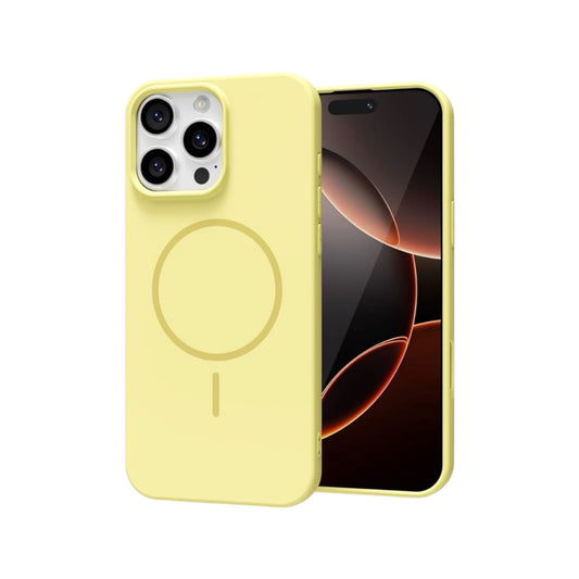For Iphone 16 Pro Silicone MagSafe Case- Yellow