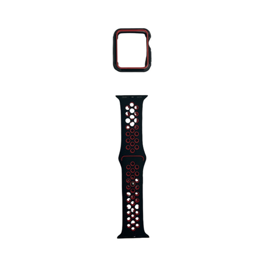 For Apple Watch 38 mm M/L - Black & Red