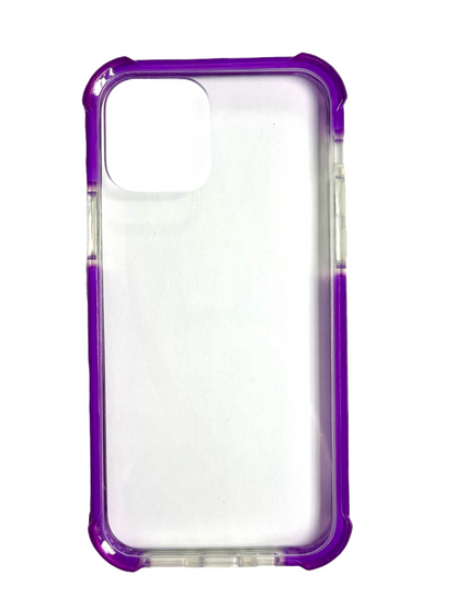 For iPhone 15 Pro Max -Clear & Purple