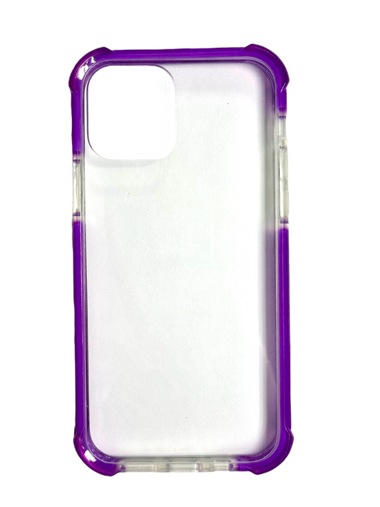 For iPhone 15 Pro Max -Clear & Purple