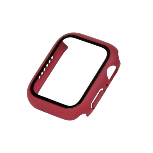 Watch Tempered Glass Case 45MM / Red & Black