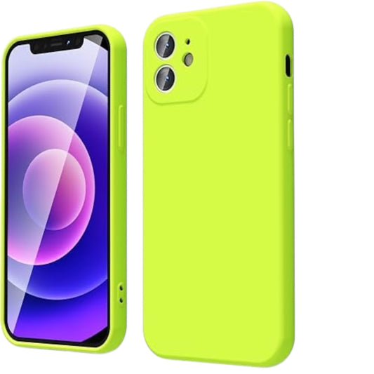 Iphone 12 Silicone Case Neon Yellow