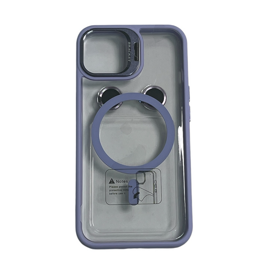 For Iphone 15 Plus Clear Mag Safe with Camera Protector Case - Lavander
