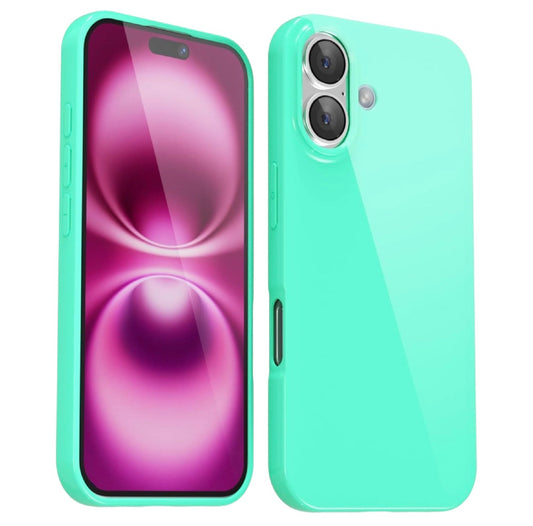 For Iphone 16 Silicone Case- mint green