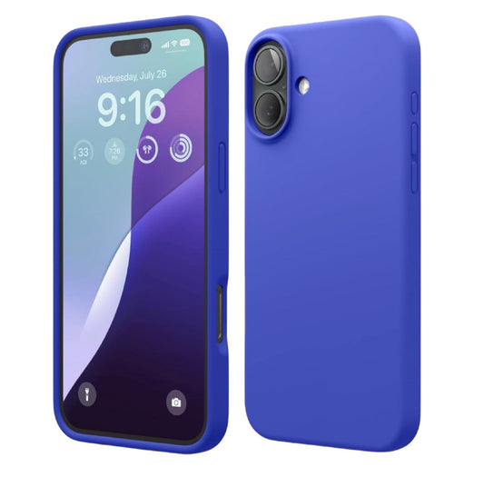 For Iphone 16 Silicone Case - Blue