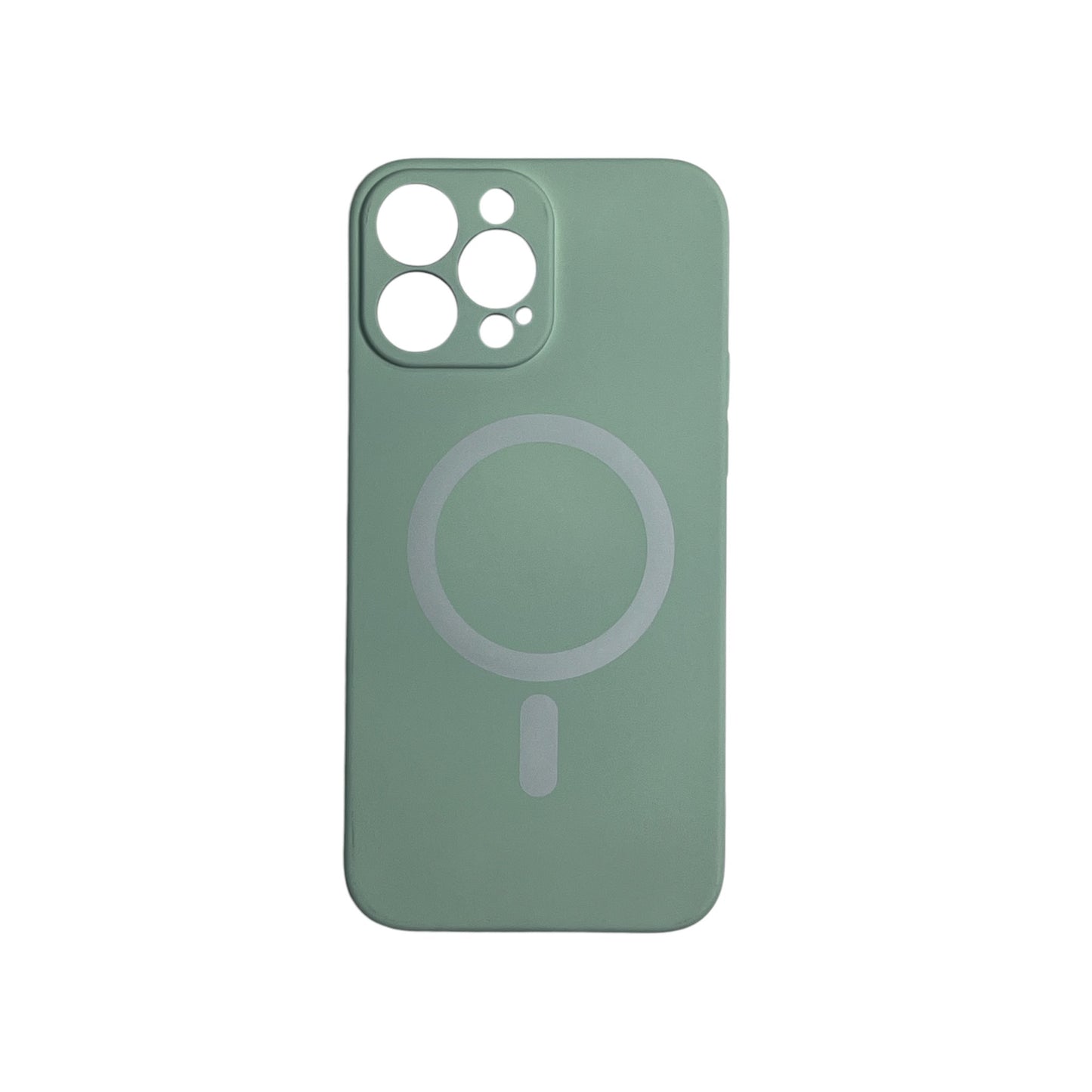 For Iphone 13 Pro Max Silicone Mag Safe Case - Mint Green