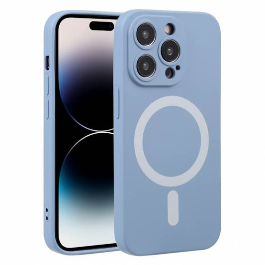 For Iphone 13 Pro Max Silicone Mag Safe Case - Lavender Blue