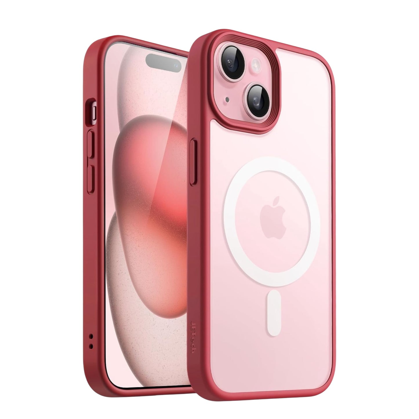for iPhone 15 Plus Case Compatible with MagSafe - Red wine