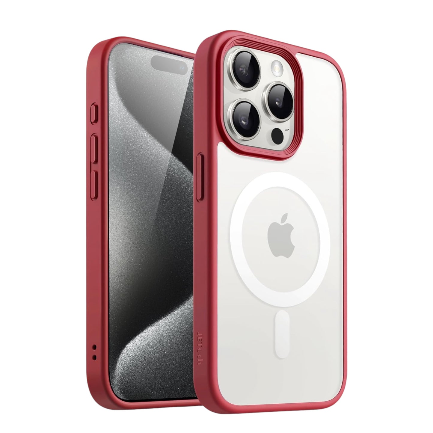 for iPhone 15 Pro Case Compatible with MagSafe - Red wine