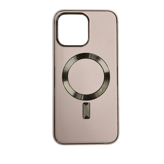 For Iphone 15 Pro Max  Case with magSafe - light Pink Leather