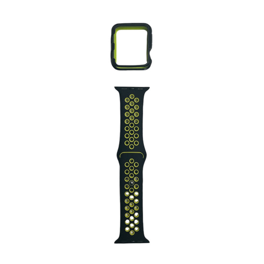 For Apple Watch 38 mm M/L- Black & Green