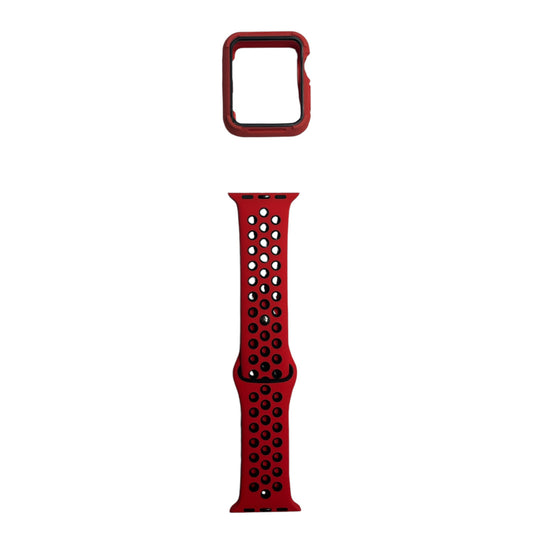 For Apple Watch 38 mm M/L - Red & Black