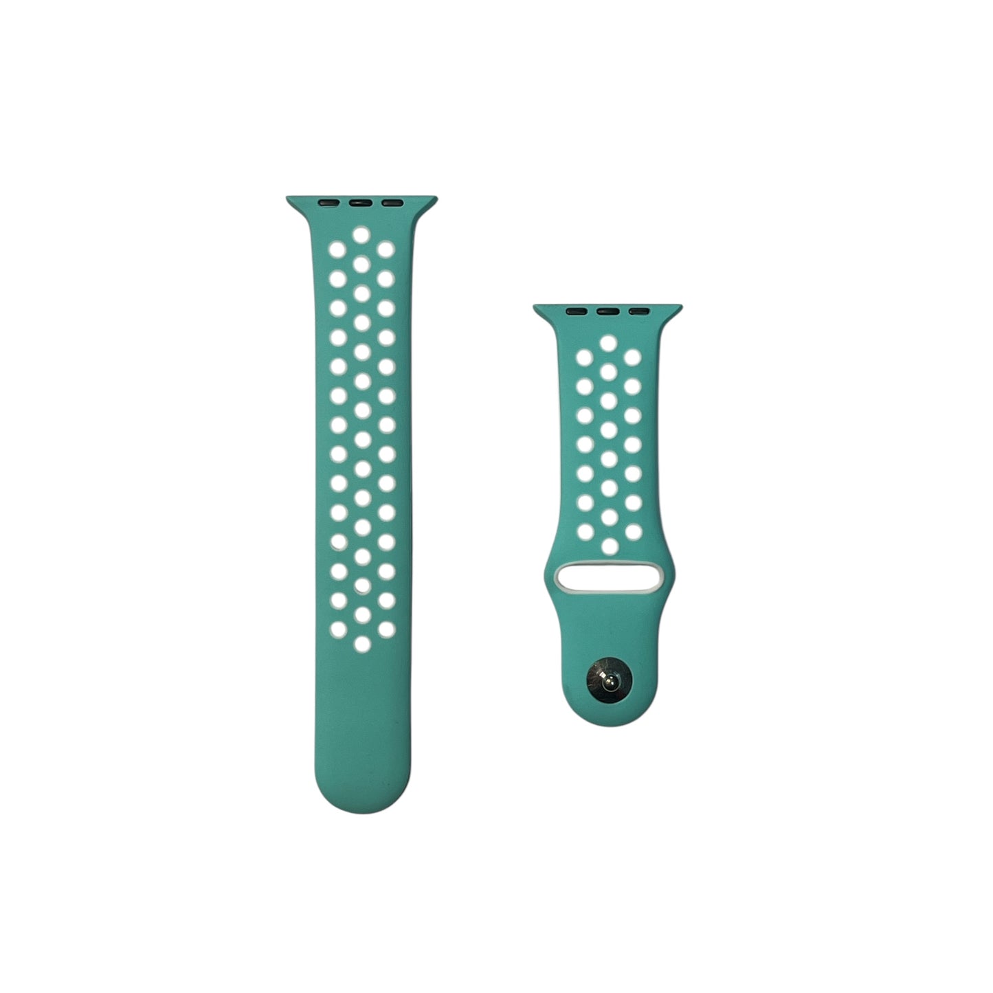 For Apple Watch Sport Band 42/44 mm - Mint Green & White