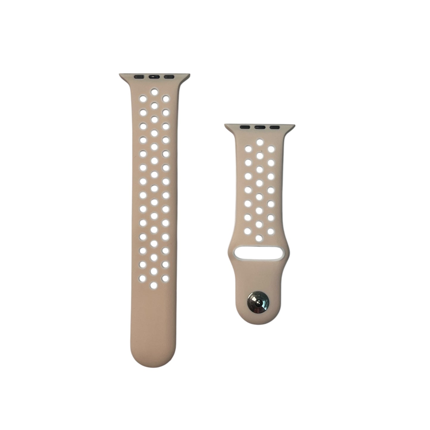 For Apple Watch Sport Band 42/44 mm - Light Pink & White