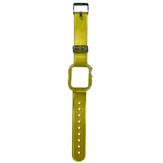 For Apple Watch Transparent Silicone Band 42/44 mm - Yellow