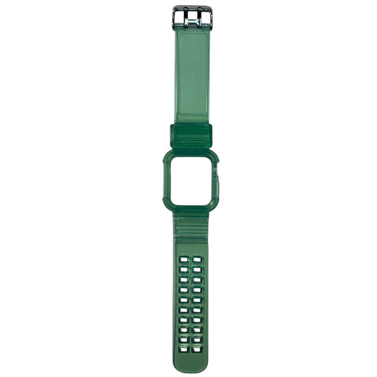 For Apple Watch Transparent Silicone Band 38/40 mm - Teal Green