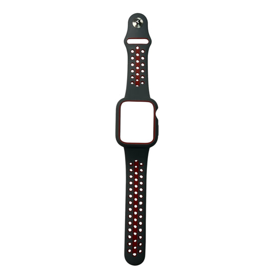 For Apple Watch Silicone Band & Case 40 mm - Gray & Red