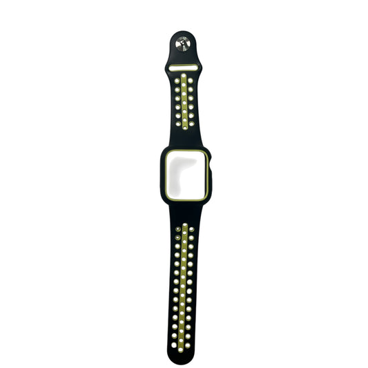 For Apple Watch Silicone Band & Case 40 mm - Black & Green