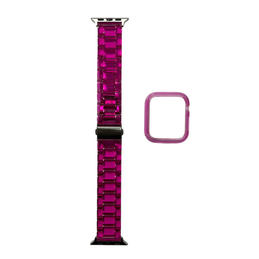 For Apple Watch Transparent Band 42 mm - Fucsia