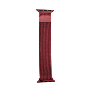 For Apple Watch Magnetic Mesh Metal Band 42/44mm - Soft Red