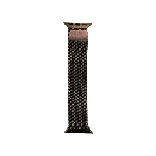 For Apple Watch Magnetic Mesh Metal Band 42/44mm - Gold Coffe