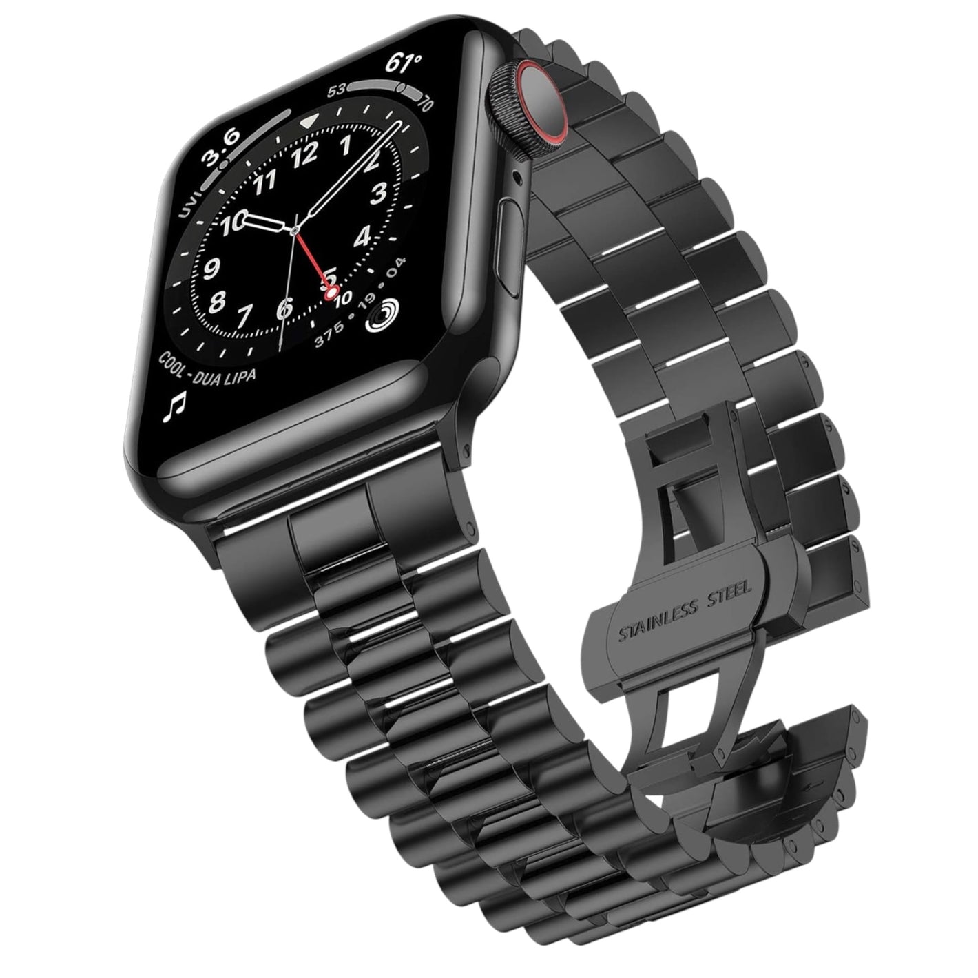 For Apple Watch Solid Stainless Steel Band 38/40mm - Black