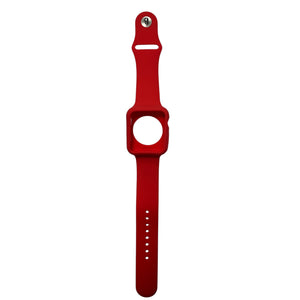 For Apple Watch Sport Band with Bumper Case - Red