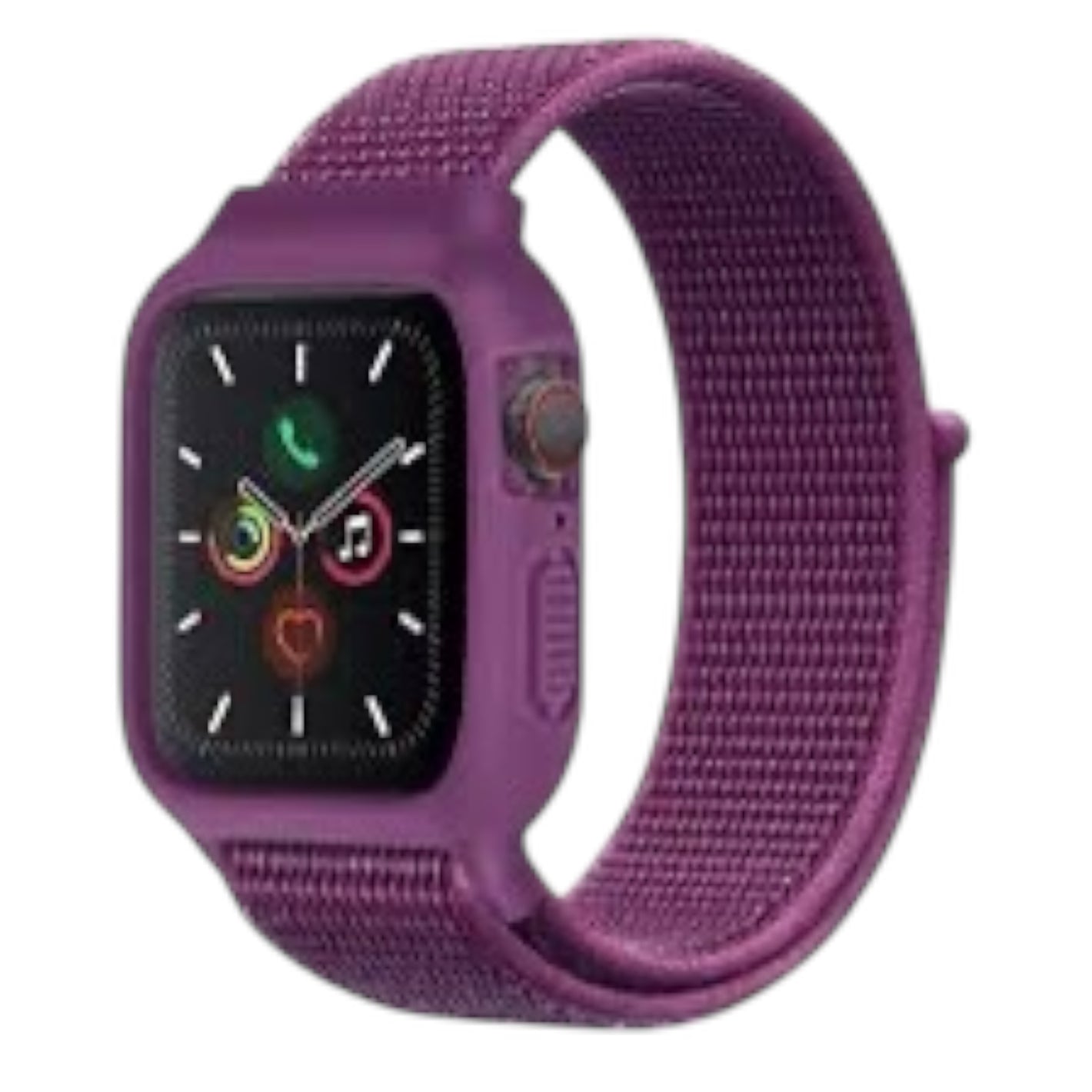 For Apple Watch Nylon Strap with Schockproof 38/40mm - Deep Magenta