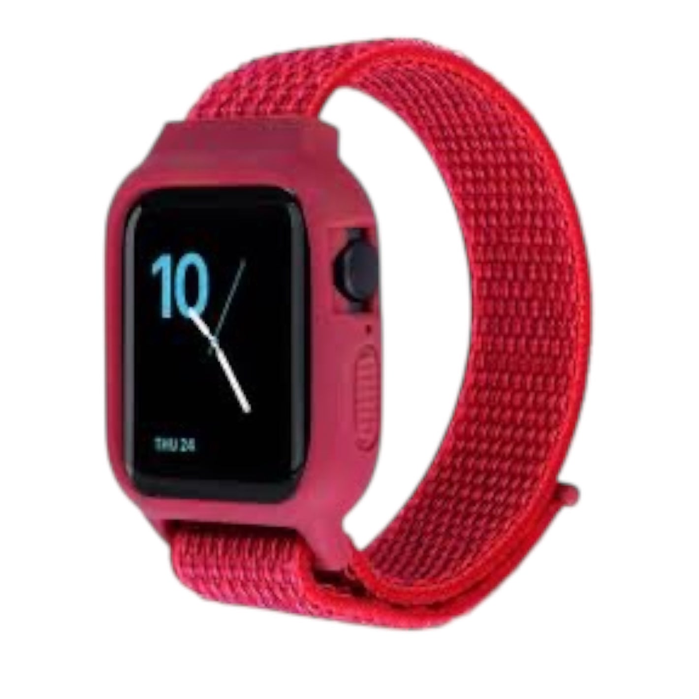 For Apple Watch Nylon Strap with Schockproof 42/44mm- Red