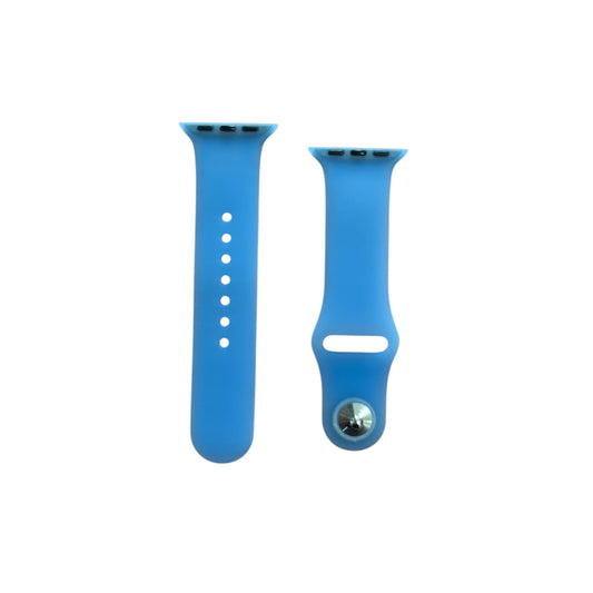 For Apple Watch 38/40/ mm simple Silicone Band - Sky Blue transparent