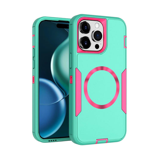 For Iphone 16 Pro Max  Heavy Case With Mag Safe - Blue Rose