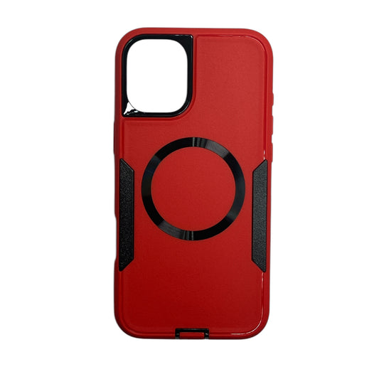 For Iphone 16 Pro Max  Heavy Case With Mag Safe -  Red Black