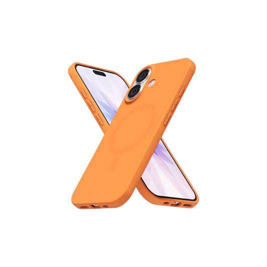 For Iphone 17 Silicone MagSafe Case- Orange
