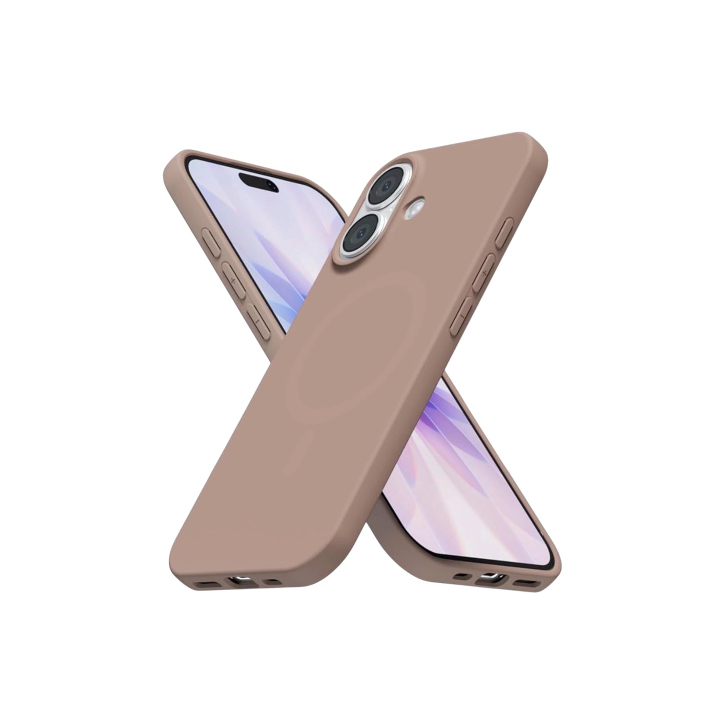 For Iphone 17 Silicone MagSafe Case- Light Brown