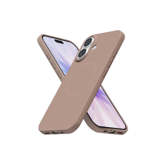 For Iphone 17 Silicone MagSafe Case- Light Brown