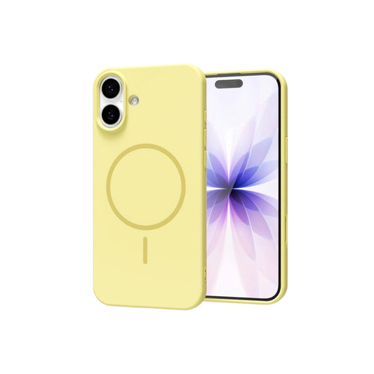 For Iphone 16 Silicone MagSafe Case- Yellow