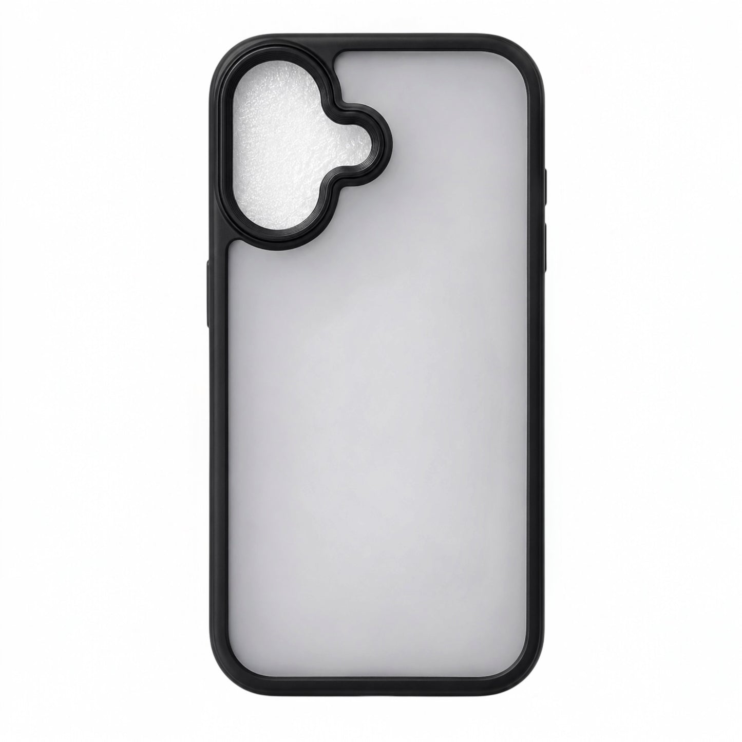 For Iphone 17 Frosted Clear Case- Black