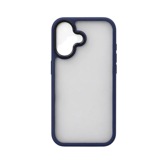 For Iphone 17 Frosted Clear Case- Navy Blue