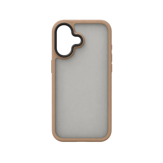 For Iphone 17 Frosted Clear Case- Light Brown