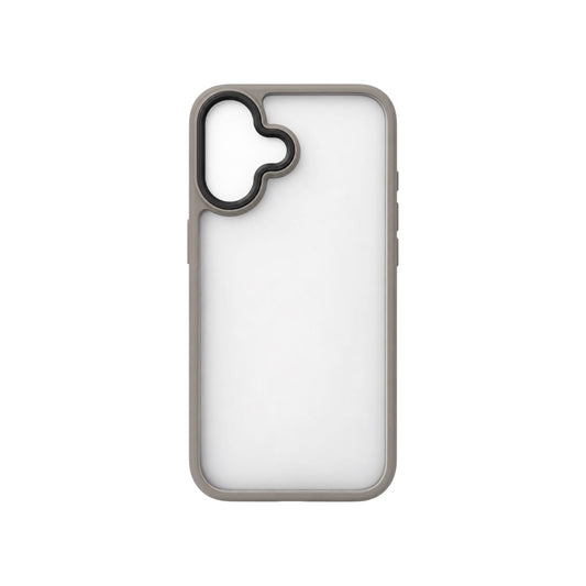 For Iphone 17 Frosted Clear Case- Gray