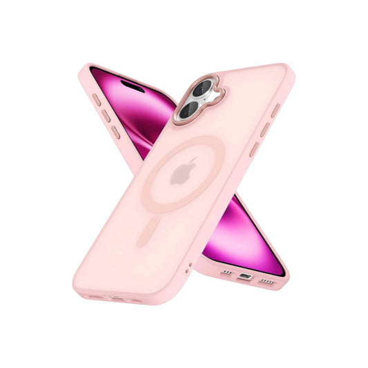 For Iphone 17 Transparent Magsafe Case- Pink