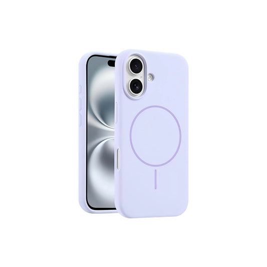 For Iphone 16 Silicone MagSafe Case- Lavender