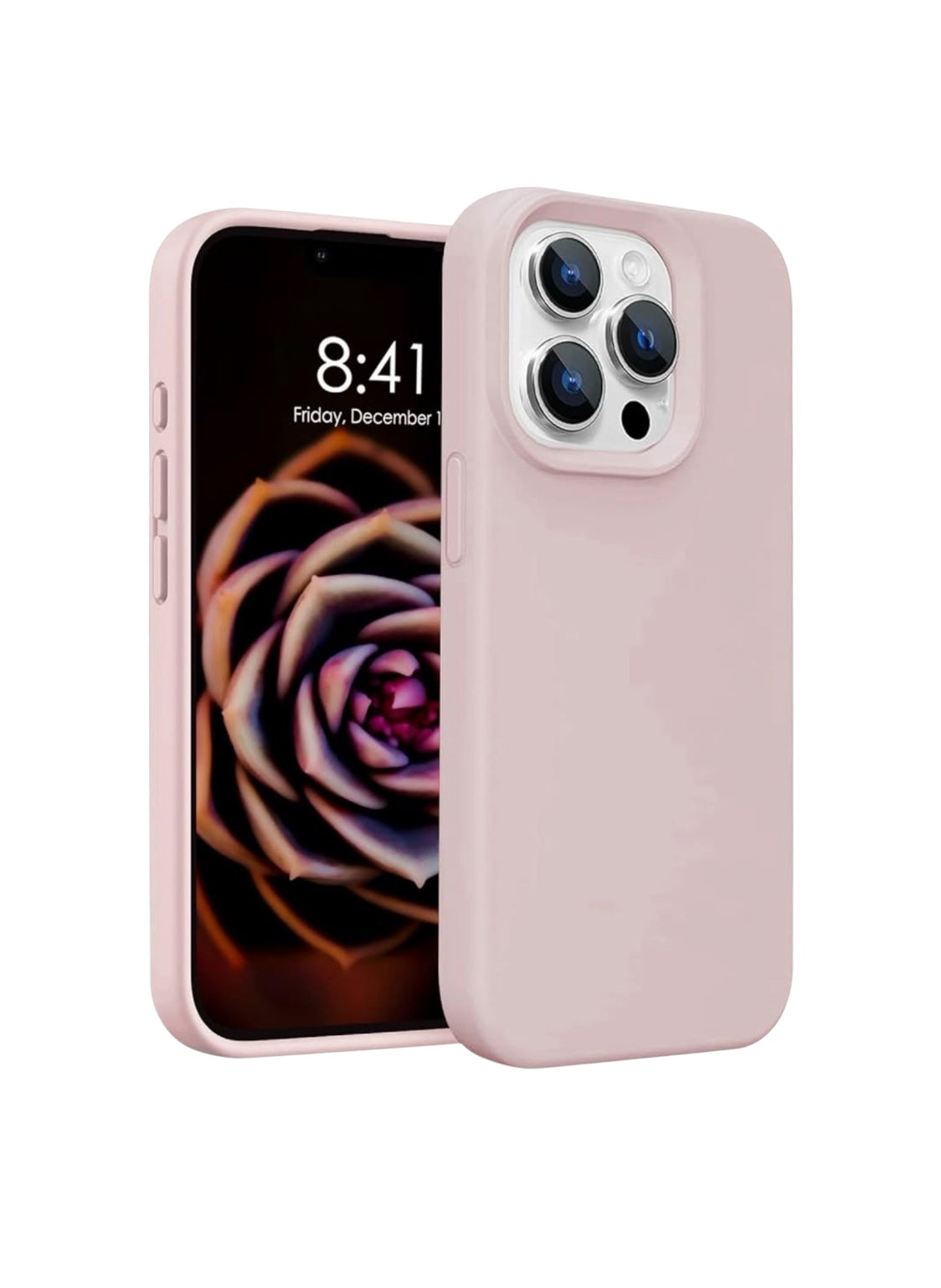 For Iphone 15 Pro Silicone Case - Dusty Pink