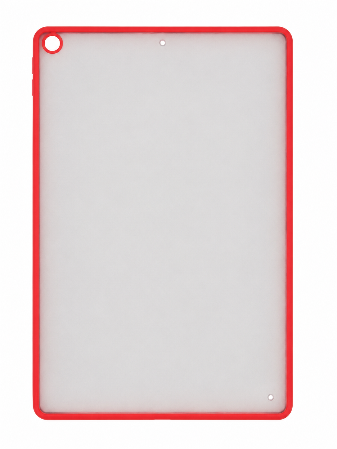 Transparent Frosted Back Slim Case with Red Frame for iPad 10.2" (7th/8th/9th Gen)