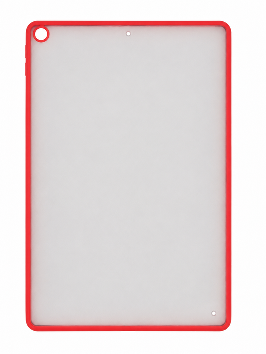Transparent Frosted Back Slim Case with Red Frame for iPad 10.2" (7th/8th/9th Gen)