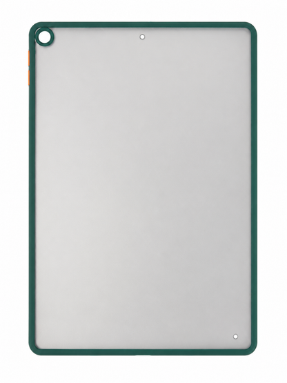 Funda delgada para iPad 7/8/9 de 10.2 con botones verdes y naranjas