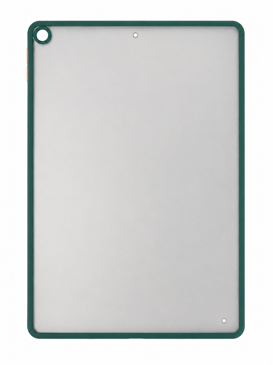 Funda delgada para iPad 7/8/9 de 10.2 con botones verdes y naranjas